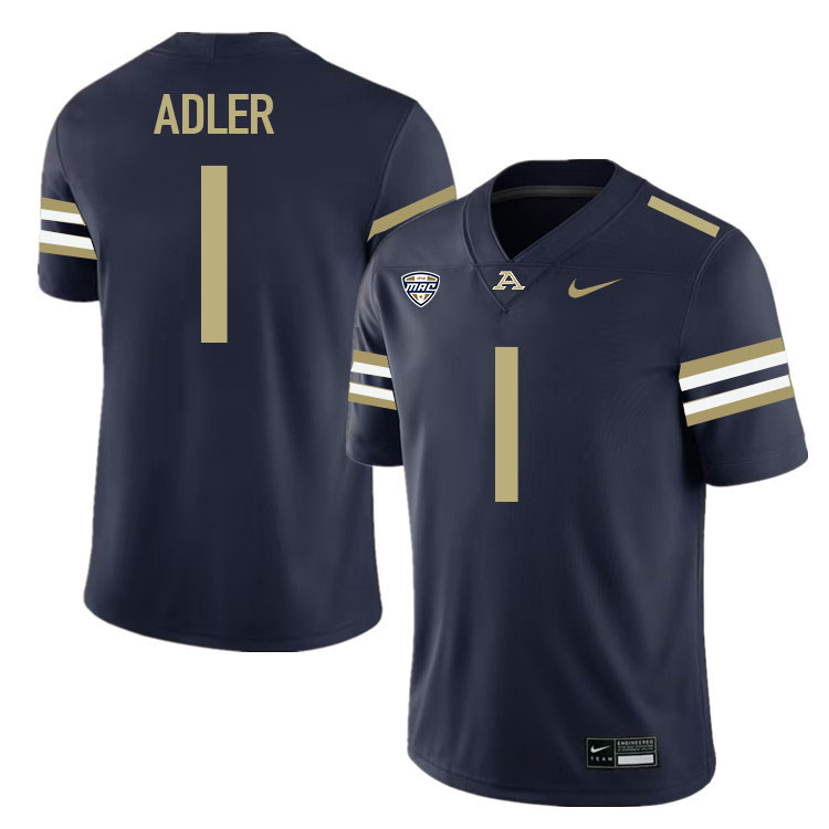 Bennett Adler Akron Zips Jersey,University Of Akron #1 Bennett Adler Jersey Youth-Navy